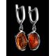 Drop Amber Earrings In Sterling Silver The Vivaldi, image , picture 3