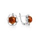 Floral Amber Earrings In Sterling Silver The Daisy, image , picture 4