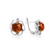 Floral Amber Earrings In Sterling Silver The Daisy, image , picture 4