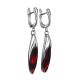Elegant Silver Amber Dangle Earrings The Gaudi, image , picture 3