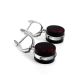 Stylish Silver Earrings With Cherry Amber The Furor, image , picture 4