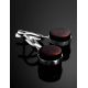 Stylish Silver Earrings With Cherry Amber The Furor, image , picture 2