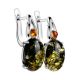 Green Amber Earrings In Sterling Silver The Prussia, image , picture 4