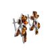 Cognac Amber Earrings In Sterling Silver The Dahlia, image , picture 3