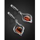 Cognac Amber Silver Dangles The Fiori, image , picture 2
