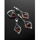 Cognac Amber Silver Dangles The Fiori, image , picture 5