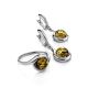 Refined Green Amber Drop Earrings In Sterling Silver The Berry, image , picture 4