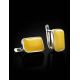 Geometric Silver Amber Earrings The Sparta, image , picture 2