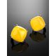 Square Cut Amber Earrings In Sterling Silver The Byzantium, image , picture 2