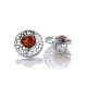 Cherry Amber Earrings In Sterling Silver The Venus, image , picture 4