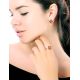 Square amber Earrings In Sterling Silver The Athena, image , picture 3