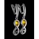 Lemon Amber Earrings In Sterling Silver The Amour, image , picture 2