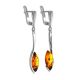 Chic Amber Dangles In Sterling Silver The Adagio, image , picture 3
