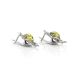 Latch Back Earrings In Sterlings Silver With Green Amber The Daisy, image , picture 4
