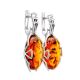 Cognac Amber Earrings In Sterling Silver The Rendezvous, image , picture 3
