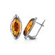 Elegant Amber Earrings In Sterling Silver The Ballade, image , picture 4