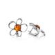 Amber Earrings In Sterling Silver The Daisy, image , picture 3