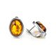 Sterling Silver Earrings With Cognac Amber The Goji, image , picture 3