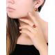 Cognac Amber Earrings In Sterling Silver The Astoria, image , picture 3