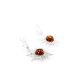 Silver Dangle Earrings With Natural Amber The Helios, image , picture 5