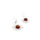 Silver Dangle Earrings With Natural Amber The Helios, image , picture 7