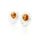 Cognac Amber Earrings In Sterling Silver The Venus, image , picture 3