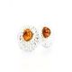 Cognac Amber Earrings In Sterling Silver The Venus, image , picture 4