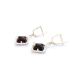 Geometric Amber Earrings In Sterling Silver The Hermitage, image , picture 2