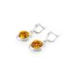 Drop Amber Earrings In Sterling Silver The Hermitage, image , picture 3
