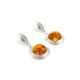 Drop Amber Earrings In Sterling Silver The Hermitage, image , picture 4