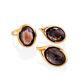 Classy Gold Ring With Smoky Quartz, Ring Size: 8 / 18, image , picture 4