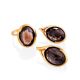 Classy Gold Ring With Smoky Quartz, Ring Size: 8 / 18, image , picture 5
