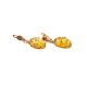 Golden Earrings With Cognac Amber The Spider Web, image , picture 5
