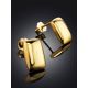 Stylishly Simplistic Gold-Plated Silver Earrings The Liquid, image , picture 2