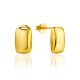 Stylishly Simplistic Gold-Plated Silver Earrings The Liquid, image 