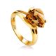 Amazing Golden Ring With Lustrous Citrine Centerpiece, Ring Size: 7 / 17.5, image 