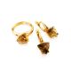 Amazing Golden Ring With Lustrous Citrine Centerpiece, Ring Size: 7 / 17.5, image , picture 4