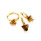 Amazing Golden Ring With Lustrous Citrine Centerpiece, Ring Size: 7 / 17.5, image , picture 5