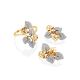 Floral Design Gold Crystal Ring, Ring Size: 12 / 21.5, image , picture 4