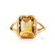 Geometric Gold Citrine Ring, Ring Size: 7 / 17.5, image , picture 3