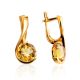 Lustrous Gold Citrine Earrings, image 
