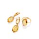 Fashionable Gold Citrine Dangle Earrings, image , picture 3