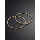 Sleek Golden Hoop Earrings, image , picture 2