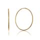 Stylish Sleek Golden Hoop Earrings, image 