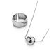 Minimalistic sterling silver unisex ring The ICONIC, Ring Size: Adjustable, image , picture 4