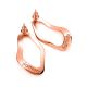 Abstract Design Rose Gold Plated Silver Earrings The Liquid, image , picture 3