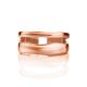 Double Line Statement Rose Gold Plated Silver Ring The Liquid, Ring Size: Adjustable, image , picture 3
