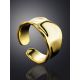 Statement 18ct Gold on Sterling Silver Molten Wave Ring The Liquid, Ring Size: Adjustable, image , picture 2