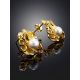 Gold Plated Silver Studs With Pearl The Palazzo, image , picture 2