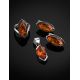 Cognac Amber Earrings In Sterling Silver the Petal, image , picture 5